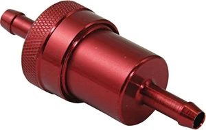 Kraftstofffilter 6 mm, rot eloxiert für Motorrad Motorbike Roller MX Enduro Quad - Bild 1 von 1