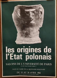 Affiche originale Les Origines de l'Etat polonais exposition de 1961 /RS634 - Picture 1 of 2