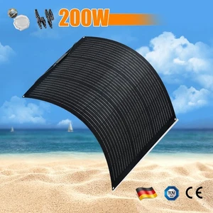 200W Flexibel Solarpanel Solarmodul Monokristallin für Wohnmobil Balkonkraftwerk - Bild 1 von 7