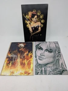 Living Hell & Sketchbook - The Art of Cedric Poulat - Art Book Set Lot w/ Print - Foto 1 di 5