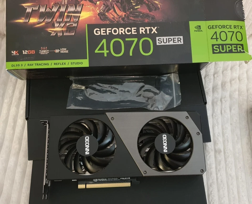 INNO3D GeForce RTX 4070 Super Terra Gaming Dual Fan 2‑Slot DLSS 3 Ray Tracing - Image 1 of 4