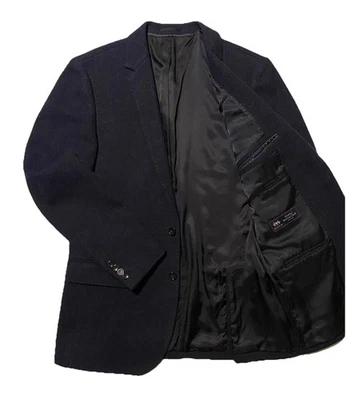 J.Crew Ludlow Moon Tweed Navy Men Blazer Jacket 100% Wool Size 40L EUC - Image 1 of 4