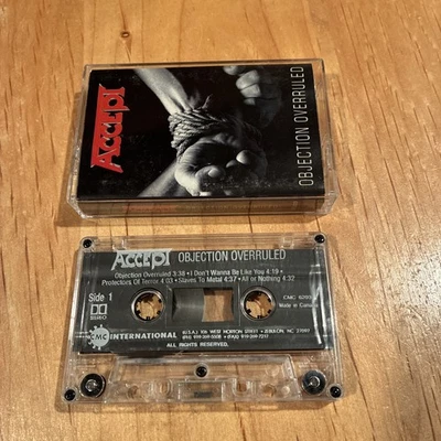 Accept - Objection Overruled CASSETTE TAPE 1st US issue judas priest scorpions - Image 1 of 3