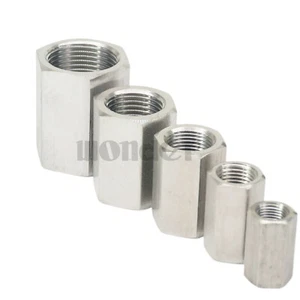 BSP NPT Metric Thread Female Equal Reduce SUS304 Hex Nut Pipe Connect Fitting - Picture 1 of 39