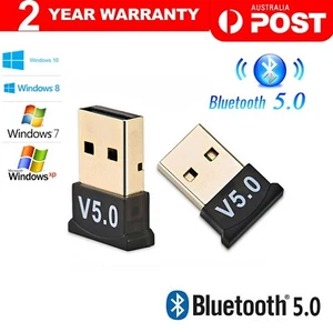 Bluetooth 5.0 USB Adapter Dongle Receiver Wireless Win 7 10 BT 4.0 Compatible - Picture 1 of 2
