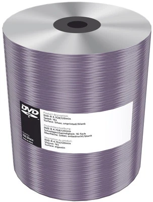 100 Mediarange Rohlinge DVD-R silver blank 4,7 GB 16x Shrink - Bild 1 von 2
