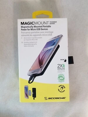 Scosche MagicMount 移动电源 磁性安装 便携式 电源 - 微型 USB 设备! — 第 1/2 张图片