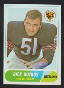 Dick Butkus Bears 1968 Topps Fútbol #127 Muy Bonita Tarjeta VER ESCANEOS - Imagen 1 de 2