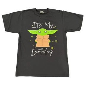 STAR WARS The Mandalorian Baby Yoda It’s My Birthday T-shirt Size Medium/Large - Picture 1 of 5