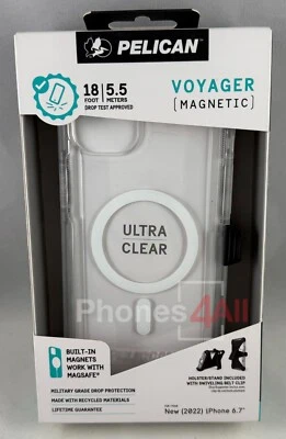 Pelican Voyager Magnetic Series Apple iPhone 14 Plus transparente compatível com MagSafe - Imagem 1 de 4