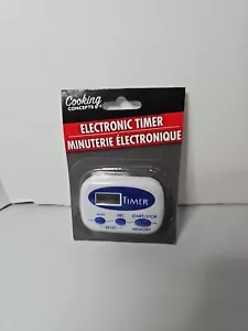 Cooking Concepts Electronic Kitchen Timer ClipMount BLACK NIP ** - Picture 1 of 3