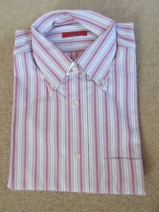 GFR Sport Striped Long Sleeve Cotton Shirt, Size 3/ M/ 15.5". New - Picture 1 of 9