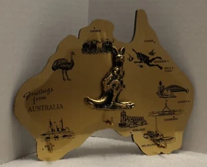 Brass Australia Kangaroo 3 Hook Key Holder Hanger Wall Hanging - Picture 1 of 8
