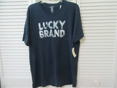 Camiseta Lucky Brand, dormir, camiseta de salón. Hombre L, NUEVO, Azul Marino con Logo Lucky Brand Foto 1 de 3