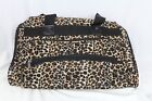 Leopard Print Travel Weekend Bag Top Zip Small Duffel Shoulder Strap