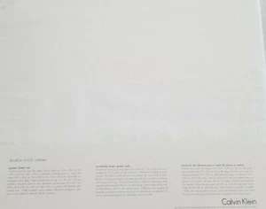 4 pc Calvin Klein 300 TC Double Stitch Sateen White Queen Sheet Set NIP - Picture 1 of 10