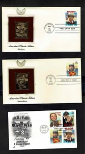 2445-2448 America's Classic Films - 3 FDC sets - Gold Foil, and two Artcrafts - Bild 1 von 3