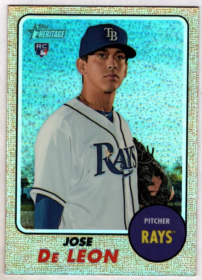 Jose De Leon 2017 Topps Heritage High Number Chrome Refractor RC /568 - Image 1 of 1