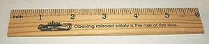 Chicago Metra Railroad Transit System Safety Promo Wood Ruler NOS New - Picture 1 of 3