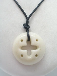 Ciondolo Piero Pelù Litfiba in Agata con girocollo in cordoncino - Pietra Dura - Picture 1 of 9
