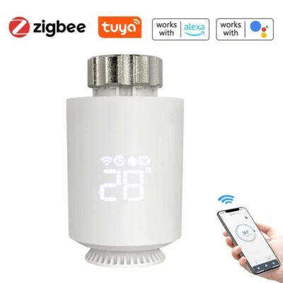 1-4 Zigbee Heizkörper Thermostat Temperatur HA IoBroker Alexa Tuya Smart Life - Bild 1 von 4