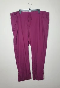 Grey’s Anatomy Scrubs Womens Burgundy Plum Purple Maroon Pants 4XL - Picture 1 of 9