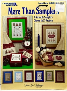 1985 Leisure Arts More Than Samplers 402 Counted Cross Stitch Pattern Book 11871 - Bild 1 von 2
