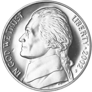 2002 S Jefferson Nickel Gem DCam Proof - Picture 1 of 2