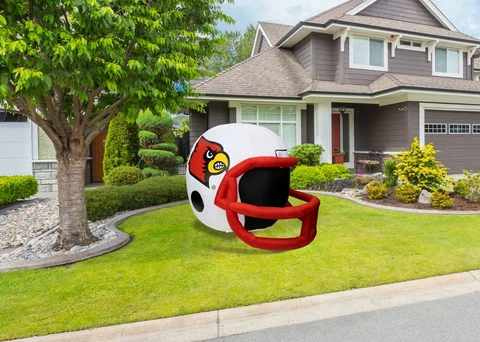 Louisville Cardinals Team Inflatable Lawn Helmet-NCAA Lawn Football Helmet Cover
