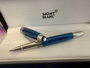Montblanc Meisterstuck Classique Luxury Rollerball pen Blue New With Box - Picture 1 of 5