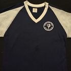Vintage Single Stitch Soccer Jersey 90s Adult VTG 1990s Made In USA Mesh Sleeve