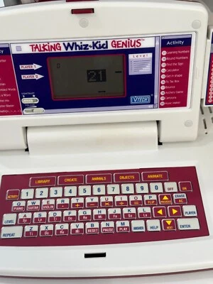 V-Tech Talking Whiz Kid Genius 1993 w/original box (damaged) WORKS - Image 1 of 4