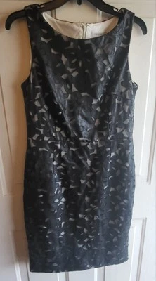 Calvin Klein Faux Leather Laser Cut Out Sheath Dress Size 8 - Image 1 of 4