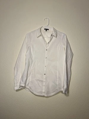 EILEEN FISHER Women's Long Sleeve Buttoned Down Crisp White Shirt PS - Image 1 of 4