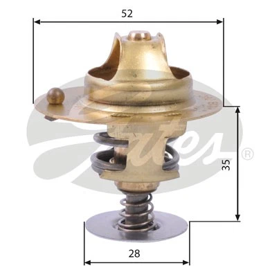 GATES TH14178G1 Coolant Thermostat