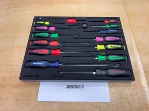 Snap-on Tools NEW MULTI-COLOR 16pc Soft Grip Screwdriver Foam Set SGDX160BFMC - Picture 1 of 12