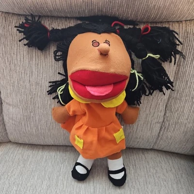 Oriental Trading Co Hand Puppet - Happy Kids ~ African American Girl Puppet - Image 1 of 4