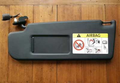 VOLKSWAGEN POLO 6R GTI (2009 - 2017) PASSENGER SIDE SUN VISOR - BLACK (GENUINE) - Image 1 of 3