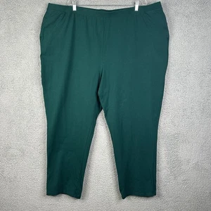 Catherines Womens Pants Suprema Collection Emerald Green Pull On Size 4X 30/32W - Picture 1 of 8