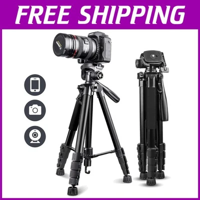 67” Tripod with 360° Phone Holder & Remote – Perfect for Creators & Adventurers - Image 1 of 4