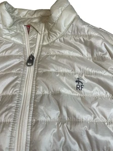 Brooks Brothers Red Fleece Vest Women's Ivory M Cream Thermore Full Zip Puffer - Picture 1 of 4