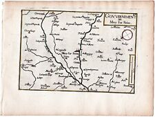1634 Nicolas Tassin Antique Map Mery sur Seine, Anglure Romilly sur Seine France