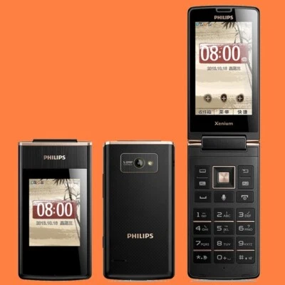 Teléfono Celular Móvil Philips Xenium W8578 5MP AF 3.5" Doble SIM En Espera GSM 3G Abatible Foto 1 de 4