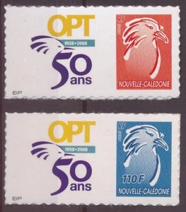 Timbre Nlle Calédonie 1051/1052** Cagous Personnalisés ref KLM 1245 - Foto 1 di 1