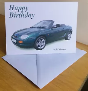 MGF Mk1 1996 - 5x7in Birthday, Anniversary, Retirement or Plain Greeting Card - Picture 1 of 6