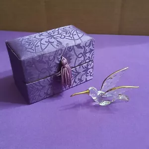 Vintage About Face Designs Messenger Box Life's Miracle Glass Hummingbird - Picture 1 of 14