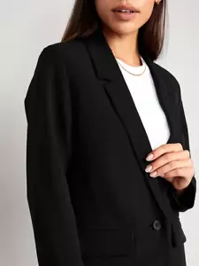Old Navy Women's XL Black Taylor Relaxed Suit Blazer NEW - Picture 1 of 5