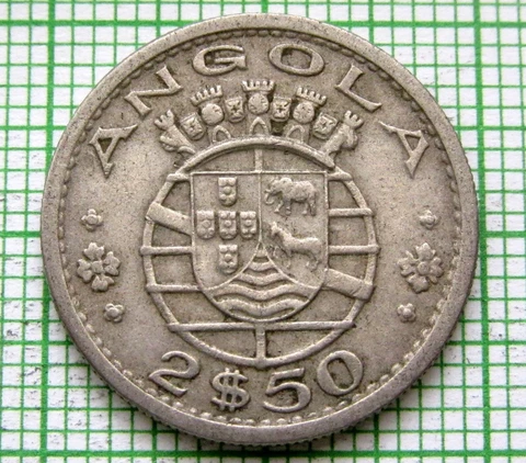 ANGOLA PORTUGUESE COLONIAL 1967 2-1/2 ESCUDOS Cover