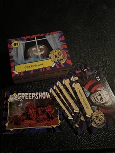 FRIGHT RAGS CREEPSHOW COMPLETE SET,PARALLEL CARD SET & STICKER SET + 1 PACK - Picture 1 of 4
