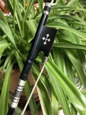 Black Carbon Fiber professional Violin bow 1/2,round Stick  - Image 1 of 4